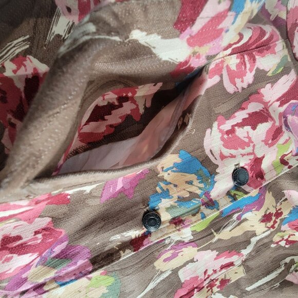 Christopher & Banks Floral Blazer Jacket Womens XL Cotton Blend Stretch Casual - Picture 9 of 9